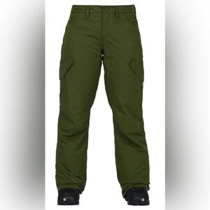 Olive Green Burtons  women snow pants